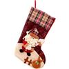 CHUNLINLAODA Calza di Natale Set 1 Pezzi Calza Natalizia 47x29cm Albero di Natale, Decorazioni stagionali -Borsa Regalo Candy Pouch Bag con Babbo Natale (A)