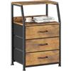 CAIYUN Comodino, tavolino, comodino con 3 cassetti, comodino, cassettiera per camera da letto, armadio, armadietto, facile da montare, stabile