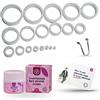 Vajraang Phimosis - Set di 20 anelli elastici con crema Fore-Stretch, strumento e libretto Come usare, bianco, 3,4,5,6,8,10,12....38 mm