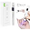 JODSONE Lampada UV per Unghie Portatile Piccola con Magnete e Display LCD - Lampada LED Ricaricabile Maniüre per Casa, Design Compatto e Maneggevole, Bianco