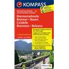 Kompass Carta cicloturistica tour n. 7051. Ciclabile Brennero-Bolzano-Vom Brenner bis nach Bozen: Fietsroutekaart 1:50 000