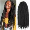 XIIMENALU Marley Twist Braiding Hair Afro Kinky Curly Cuban Twist Hair Marley Twists Hair Crochet Braids Extensioni per capelli sintetiche intrecciate all'uncinetto in stile senegalese per donne (1b