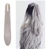 Cybelleza 55cm Coda di Cavallo Extension Capelli Sintetici Extension Coda Finta Capelli Lisci Posticci per Capelli Lunghi Ponytail Claw Parruchino per Donna (Grigio scuro)