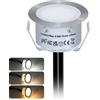 HIBOITEC Faretto da incasso per Terrazze, Mini Ø42 mm Illuminazione da Incasso per Terrazza Sepolta, IP67 Impermeabile Faretto da Giardino a Colori per Giardino, Cammino, Piscina, Scala, Paesaggio, Passo