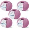 Kalapanta Gomitoli per lavoro a maglia e uncinetto, 100% Pura Lana Vergine Merino Extrafine by Lana Gatto. Linea Baby Soft bambini, neonati naturale con Aloe Vera, 250 g. 850 mt, (Rosa - 9409, 5)