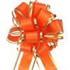 QUARKZMAN 5pz 4 Fiocchi Regalo Grandi Dorato, Fiocchi Regalo per Auto Organza Nastro per Cestini per Auto Nuziali Regali Fiocco Natale, Rosso Arancio