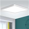 EUG-PRODUCTS Plafoniera a LED, quadrata, 24W 5000K 2400 lm, illuminazione a LED per bagno, camera da letto, soggiorno, cucina, cantina, balcone, ultrasottile, Ø 29 x A 2,5 cm
