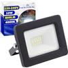 MONTERAL Faretto LED da Esterno 10W 220-240V con Flusso Luminoso di 800lm 4000K - Faro LED Esterno con Grado di Protezione IP65 - Colore Nero