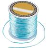 Bestewelry - Filo di nylon intrecciato da 70 metri, 1 mm, corda satinata rattail, corda per nodi, filo di macramè, per la creazione di gioielli e cucito (Blu cielo chiaro)