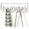 Umbra Skyline Attaccapanni multi-gancio con 5 ganci ribaltabili, Abs, Bianco