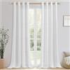 CUTEWIND Tende per Interni Tende Bianche Soggiorno Moderne Camera da Letto 2 Pezzi 140x250 CM, Tenda da Interno Lino con Occhielli Semitrasparente per Salotto Cameretta Porta Finestra
