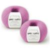 Kalapanta Gomitoli Mohair e Seta per lavoro a maglia, Lana Gatto Linea Luxury Silk Mohair, 50 gr., 424 mt, (Rosa - 30484, 2)