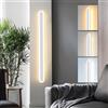 ZTWLEED 28W Lunga Applique da Parete LED Interno,3 Temperature di Colore | Lampada da Parete Moderna in Acrilico 110-240V,3000K/4000K/6000K per Camera da Letto Soggiorno Corridoio Scala,Bianco 80CM