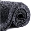 VANZAVANZU Tappetino da Bagno Antiscivolo Tappeto da Bagno Assorbente Addensato Tappeti da Bagno Ultra Morbido Bath Mat Soffice Microfibra Tappeti per il Bagno Eleganti 40 x 60cm (Nero)