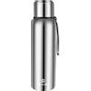 GIOGD Borraccia con isolamento sottovuoto con coperchio a tazza, in acciaio inossidabile, thermos a tenuta stagna, mantiene il caffè caldo e freddo (argento, 1000 ml)