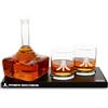 Thumbs Up ThumbsUp! Set di decanter per joystick con 2 bicchieri da whisky Atari Action Button e vassoio CX78+ Games Pad, per whisky, scotch e gin, decanter da 750 ml, bicchieri da 300 ml, regalo di compleanno