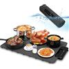 ZAPLIT Food Warming Piastra elettrica in silicone per alimenti, 6 livelli di temperatura (40-100°C), timer e sicurezza per bambini, tappetino termico portatile per buffet, feste e cucina