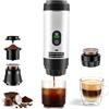 Nastopee Mini macchina da caffè portatile 3 in 1 con batteria - Macchina per caffè espresso per auto USB-C - Compatibile con capsule e caffè macinato - Ideale per camper