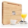 LUXANCO Tagliere da Cucina in Legno di Quercia FSC 100% - Tagliere Grande Professionale con Supporto per Tablet - Tagliere per Aperitivo, Spianatoia e Vassoio Elegante (42 x 30 x 2,5cm)