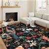 HUGEAR Ferroso Tappeto Salotto 160x230cm Camera Da Pranzo Antiscivolo Tappeti Lavabile In Lavatrice Carpet Moderno Motivo Floreale Esterno Pelo Corto Misure Grandi Cameretta Sala Rug