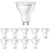 ledscom.de 10 lampadine LED GU10, PAR16, bianco caldo (2800 K), 0,5 W, 49lm, 100°, opaco
