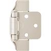 Franklin Brass Confezione da 10 cerniere a chiusura automatica per armadietti, 1,2 cm, semi-avvolgenti, per ante di armadietti, cucine, armadi, mobili, nichel satinato H01915K-SN-B