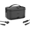 Avilia - Porta Pranzo Lunchy+ 3 in 1 Elettrico in Acciaio Inox con Posate, Scaldavivande da 80W Termico per Casa, Ufficio e Auto, Contenitori Ermetici e Doppia Presa 220V/12V