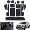 GAFAT Toyot-a RAV4 2019-2024 2025 Tappetini Antiscivolo, RAV4 2023 Tappetinio in Gomma per Console Centrale, Portabevande, Compatibile con Accessori Toyota RAV4 (Bianco)