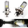 Keiurot - Lampadine LED H4 per moto, fari H4 per auto e moto HS1 HB2 9003, lampadine LED per fari moto, fascio alto e basso Hi/Lo 9-80V 12W, bianco, confezione da 2