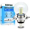 SOFOC H4 Lampadina LED 9003/HB2 Faro Giallo 6V 12V 24V Compatibile 6-30V AC/DC 2W G40 Design 1:1 Con Lampada Alogena Originale 1 Pcs