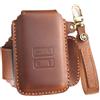 ATFIGII Custodia per chiave compatibile con Renault per Dacia Sandero Stepway Duster Clio Jogger Scenic Zoe per Kadjar Captur Portachiavi in pelle fatto a mano B Marrone