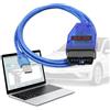 AMHTDOL KKL 409 cavo USB con Chip originale FTDI FT232RL adatto per V-w,Volk-s,Audi,Seat,Skoda veicoli dal 1996 oltre,OBD2 per strumento di scansione ECU auto per software diagnostico V A G-COM Windows XP