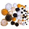 Rayher 76531000 Pompon Metallici, Assortito, Nero-Oro