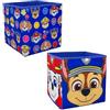 Paw Patrol Scatole portaoggetti con licenza ufficiale, confezione da 2 cubi pieghevoli, design con Chase e Marshall, perfette per organizzare la stanza dei bambini, la stanza dei giochi, 30 x 30 cm