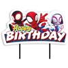 dekora - Torta Topper Spidey Happy Birthday 17,5 × 15 cm - Decorazione per torta per bambini Marvel ufficiale Topper in carta plastificata con bacchette per alimenti