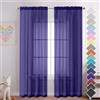 OVZME 2 tende velate per finestre, lunghezza 96 cm, tende in voile, leggere ariose, decorazioni per finestre, per porta del patio, soggiorno, camera da letto, ognuna larghezza 106 x lunghezza 240 cm