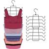 ZEDODIER Grucce per canotte, reggiseno, confezione da 2 pezzi, in metallo, salvaspazio, per reggiseni, canottiere, sciarpe o cinture, nero