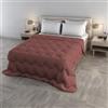 Italian Bed Linen Trapunta Invernale WaterWashed Matrimoniale 250x250 cm, Made in Italy, Piumone Imbottito 300gr, Coperta Lavabile NO STIRO - colore ROSSO CORALLO