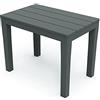 Dmora Tavolino Effetto Legno in Polipropilene, Color Antracite, Misure 60 x 45 x 38 cm