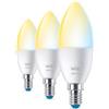 Wiz Tunable White set da 3 lampade LED B37 E14, 2700-6500 K, 4,9 W, 8720169075696, B37 Tunable White [Lampadine > Lampade a LED]