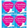 Carefree Salvaslip Cotton Feel Normal Senza Profumo, Salva slip donna 100% traspiranti per tutti i tipi di slip, Proteggi slip senza profumo che si adattano ai movimenti del corpo, 56 salvaslip