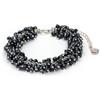 VLNET ® | Vestopazzo bracciale mogra con cristalli blu notte | placcato in argento 925 | lavorazione artigianale | nickel tested