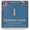 NOURISHLOV Generations - Collana in argento Sterling con 3 cerchi e