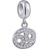 CRISNATA Cancro Zodiac Star Sign Charms-fit Pandora Charm Bracelet -925 Collana in argento Sterling Pendente, 12 Oroscopo Dangling Birth Stone Beads, giugno/luglio Regali di compleanno per papà/nonna/ragazza