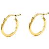 Monde Petit Orecchini a cerchio da donna 11x1.5 mm - oro giallo 18K (750) - Scatola Regalo - Certificato di garanzia