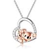 ROMANTICWORK Collana Mamma in Argento Sterling Collana con Ciondolo a Forma di orso di Koala a Cuore Regali di Gioielli per Festa della Mamma per Figlia Donne Ragazze