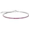 Bronzallure Bracciale Tennis Donna - Bracciale Tennis con Cubic Zirconia Fucsia Degradé - Gioielli Made in Italy - Braccialetto Idea Regalo Compleanni, Anniversari, Festa Donna, Festa Mamma