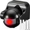 Retoo Rilevatore di movimento a infrarossi all'esterno e all'interno IP44, campo di lavoro 180°, portata 12 m, sensore di movimento, LED impermeabile adatto, montaggio su superficie e ad incasso