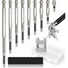 Siyrdxcbt 9 Inserti per Avvitatore Antiscivolo a Croce Set Cacciaviti Professionali Magnetic in Acciaio Legato S2 Punte Avvitatore con Gambo Esagonale (25/50/65/70/75/90/100/120/150 mm) per Trapani Mano e Filo