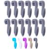 Wellgro 12 ganci per termosifoni, Made in Germany, ganci per asciugamano, ganci per termosifoni, colore a scelta, grigio